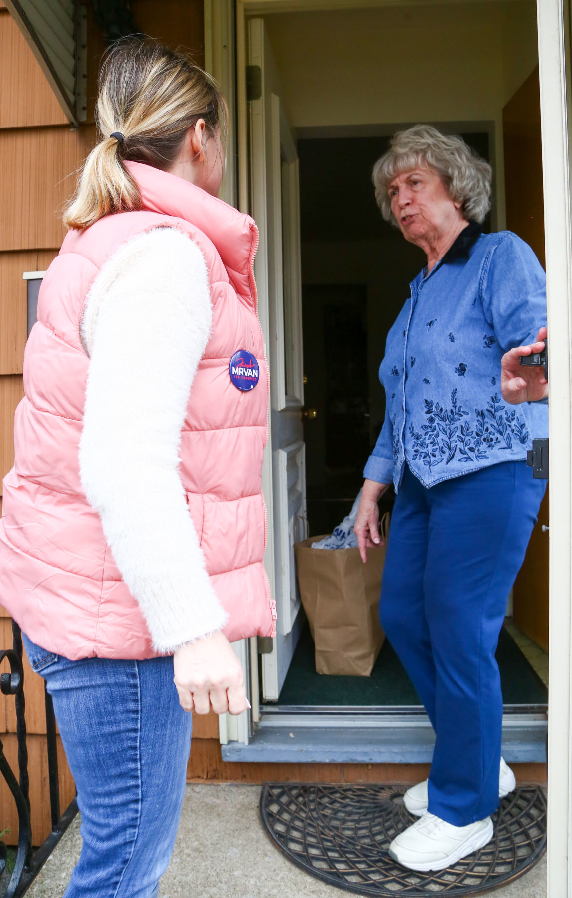 Volunteers from various organizations picking up food and delivering it to senior citizens.